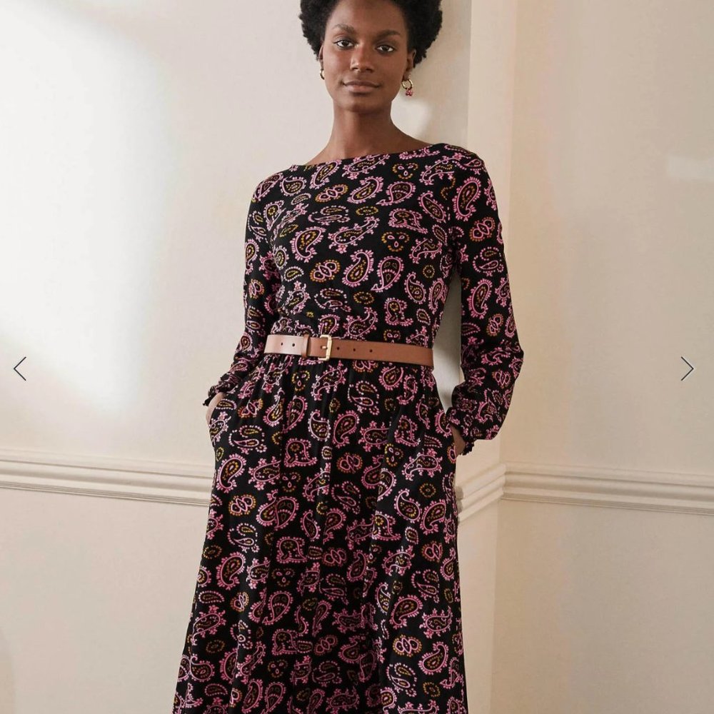 Boden Evelyn Jersey Midi Dress Size 4R